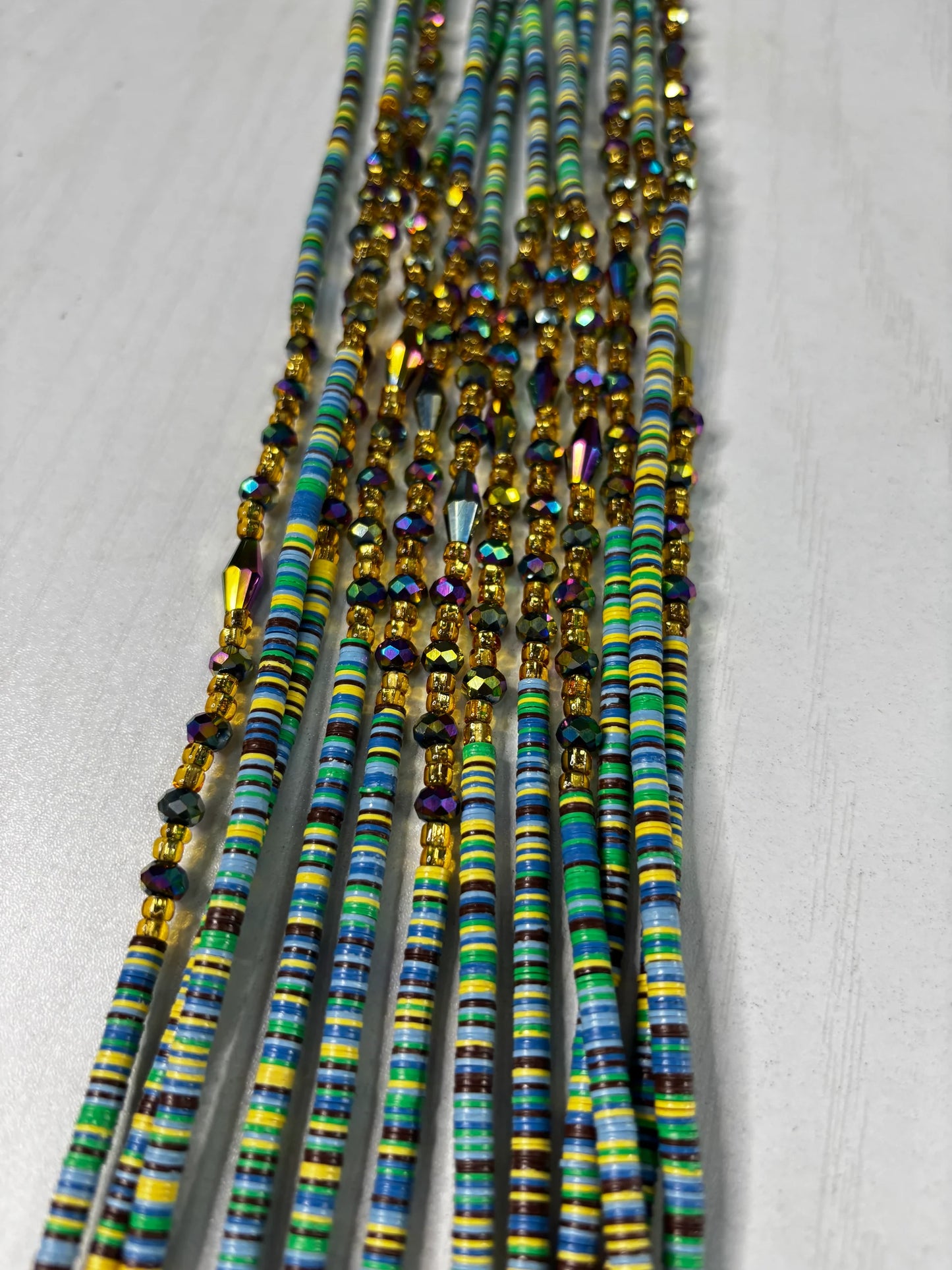 Multi color Multi Spacer Waistbead