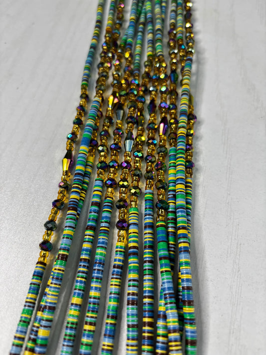 Multi color Multi Spacer Waistbead