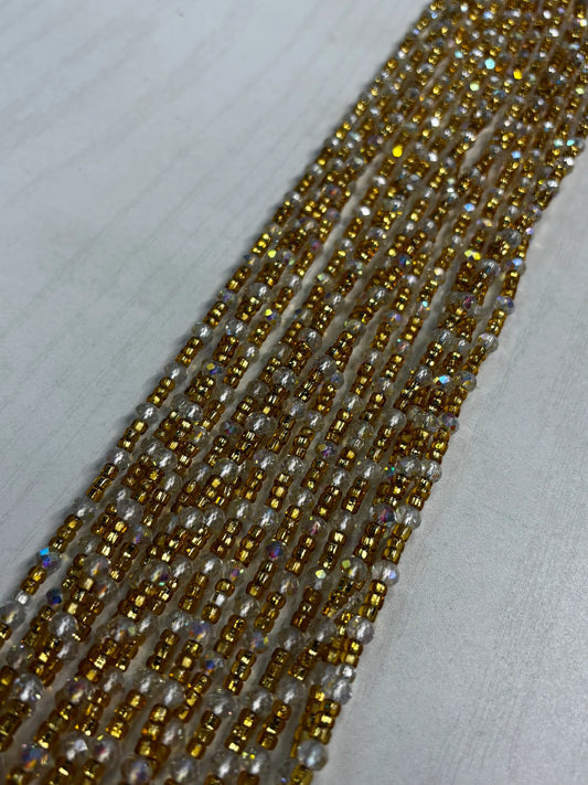 Silver and Gold mixed Waistbead