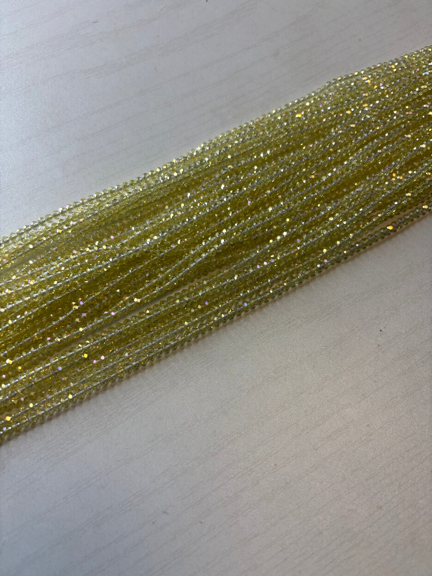 Light yellow tiny bead Waistbead