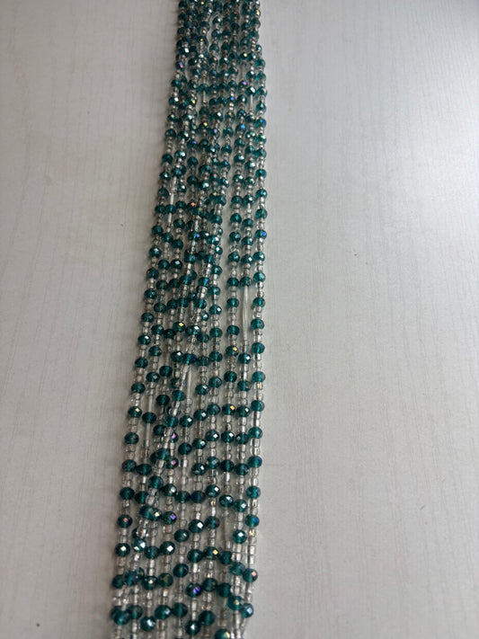 Clear & Blue Waistbead