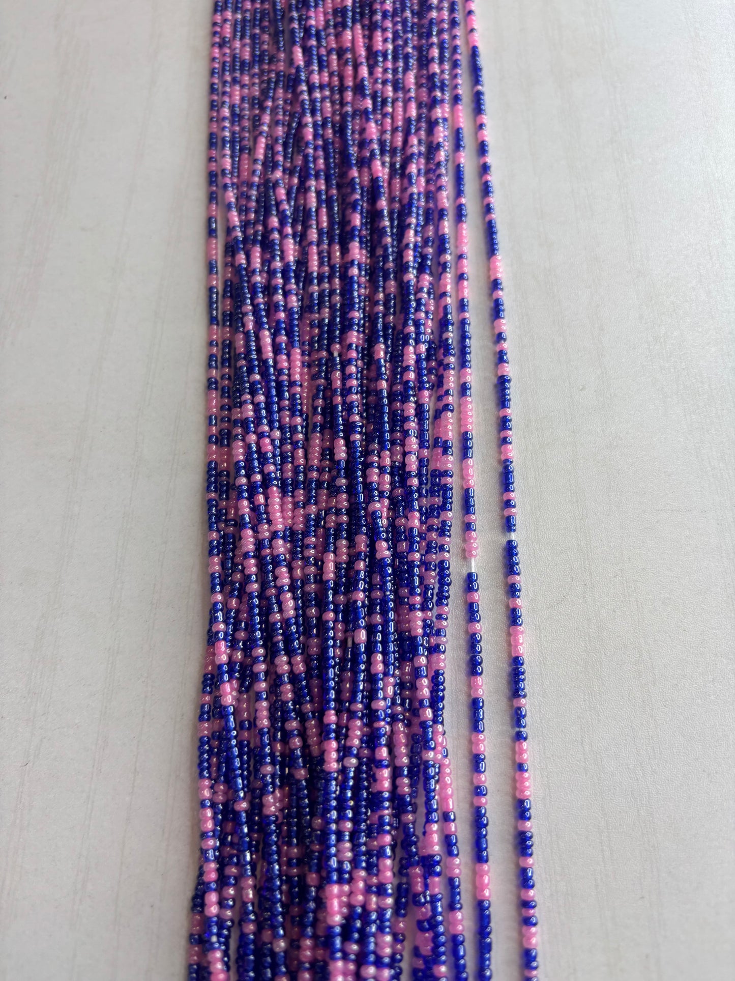 Thin Pink & Blue Waistbead