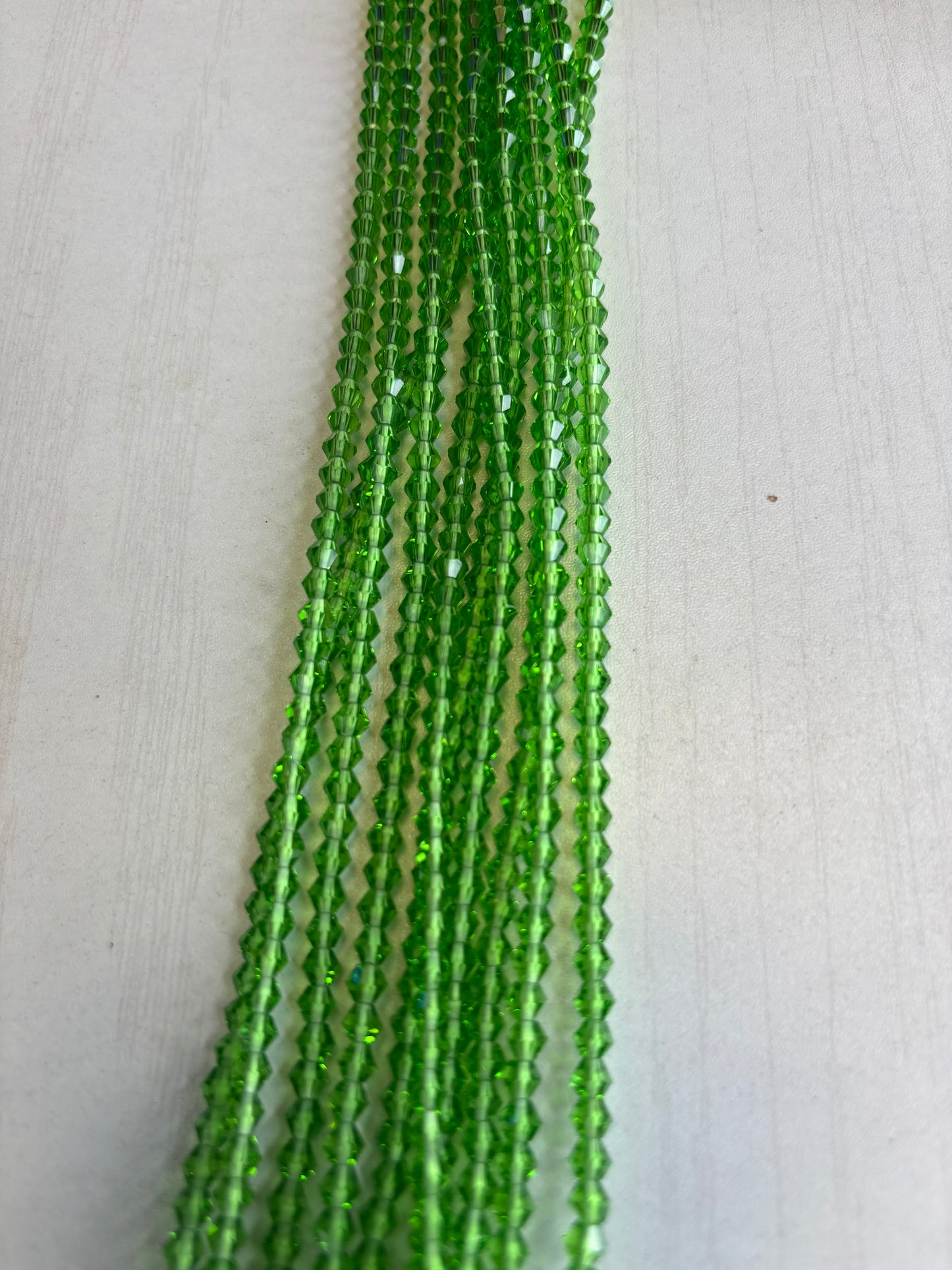 Thin Green Diamond Bead Waistbead