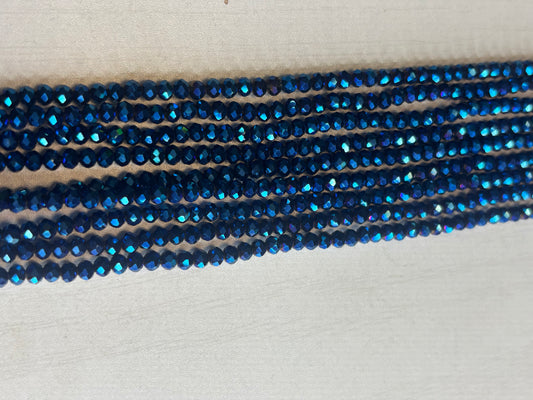 Tiny Shiny Dark Blue Waistbead