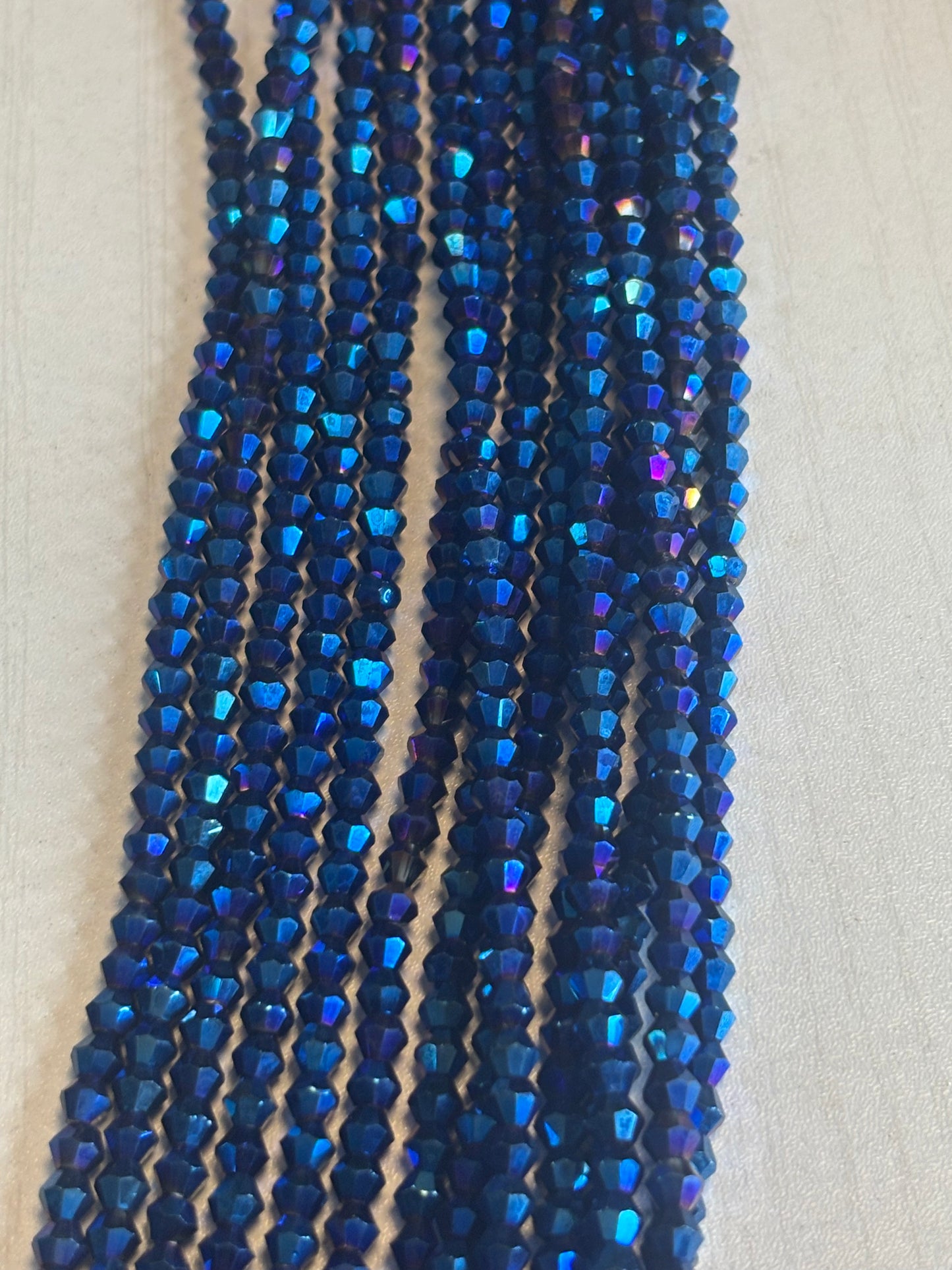 Shiny Blue Diamond Bead Waistbead