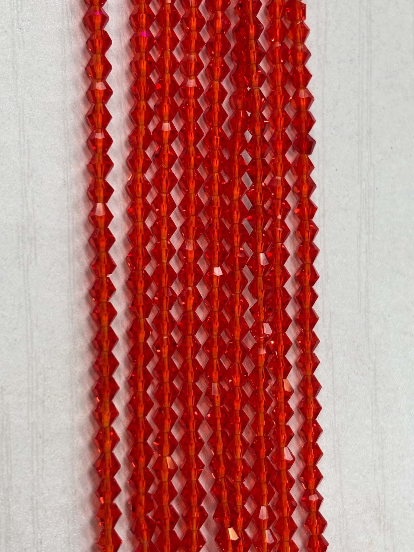 Thin Fire Orange Diamond Bead Waistbead