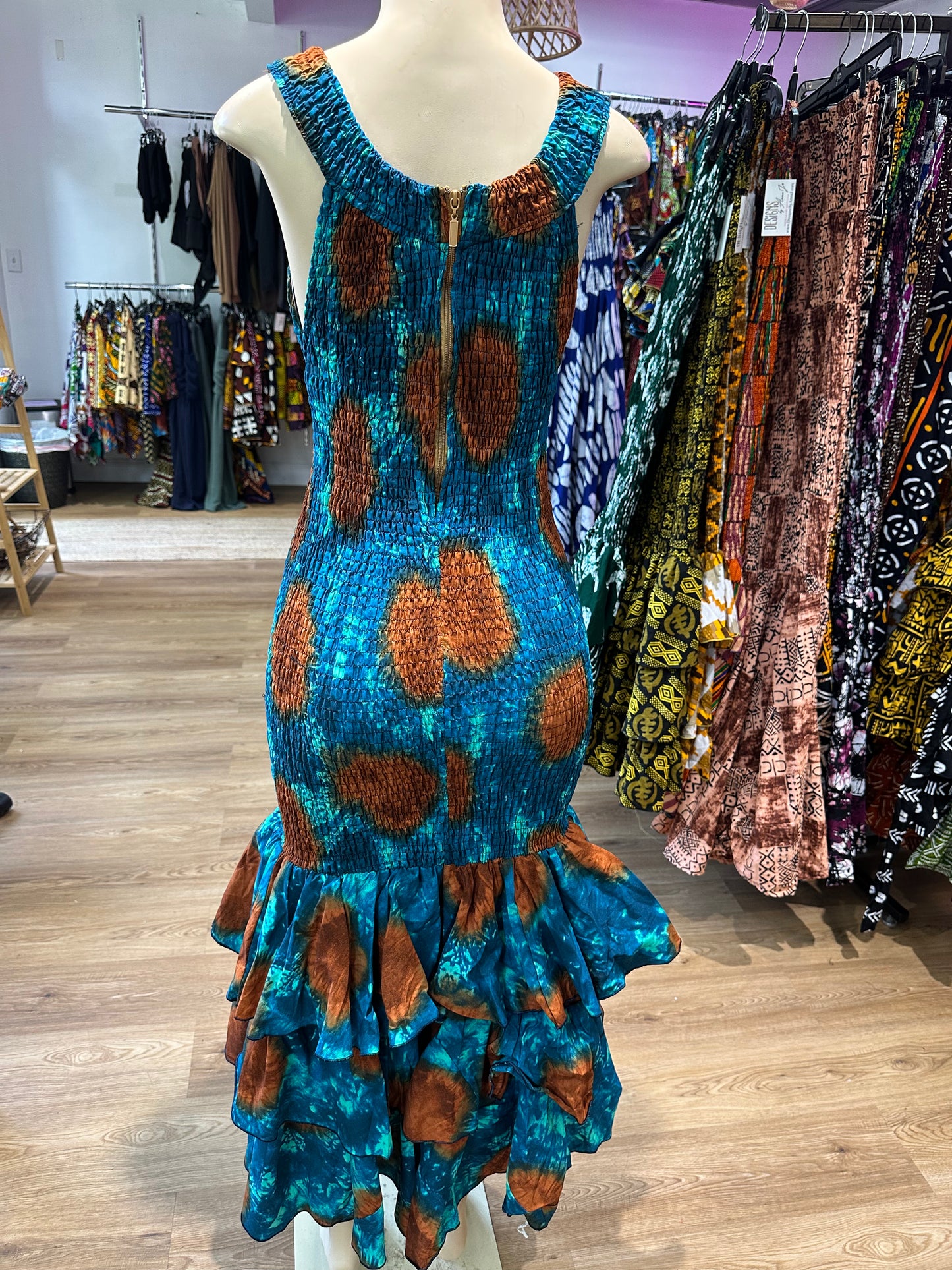 Thin Strap Mermaid blue brown