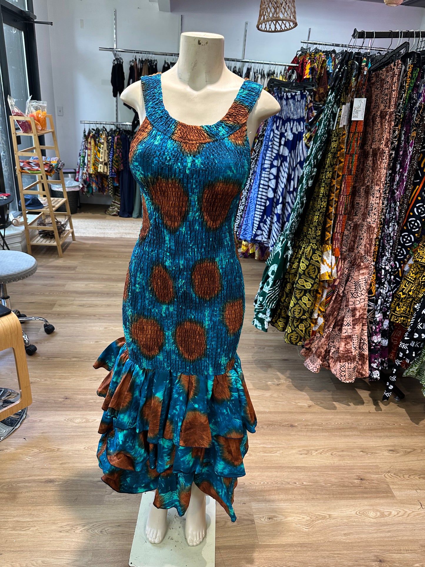 Thin Strap Mermaid blue brown
