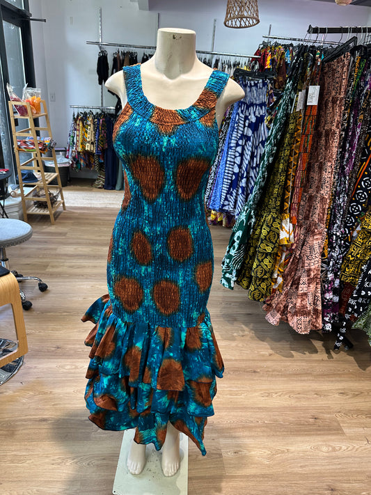 Thin Strap Mermaid blue brown