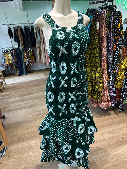 Thin Strap Mermaid green white