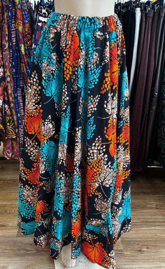 Elastic Waist Long Skirt