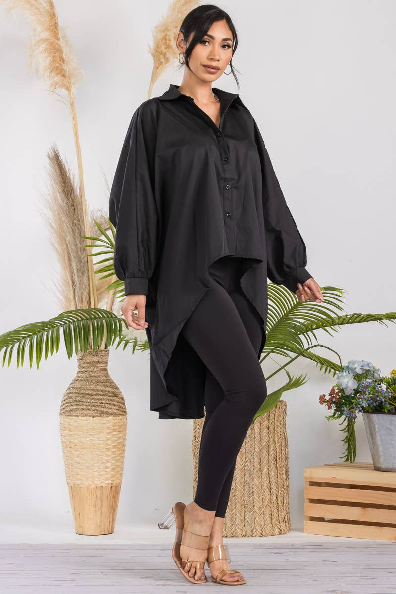 Hi-Lo Long Sleeve Shirt