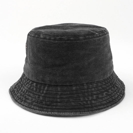 SOLID COLOR WASH VINTAGE COTTON BUCKET HAT