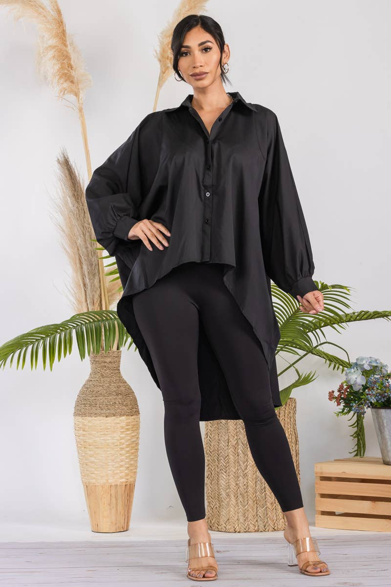 Hi-Lo Long Sleeve Shirt