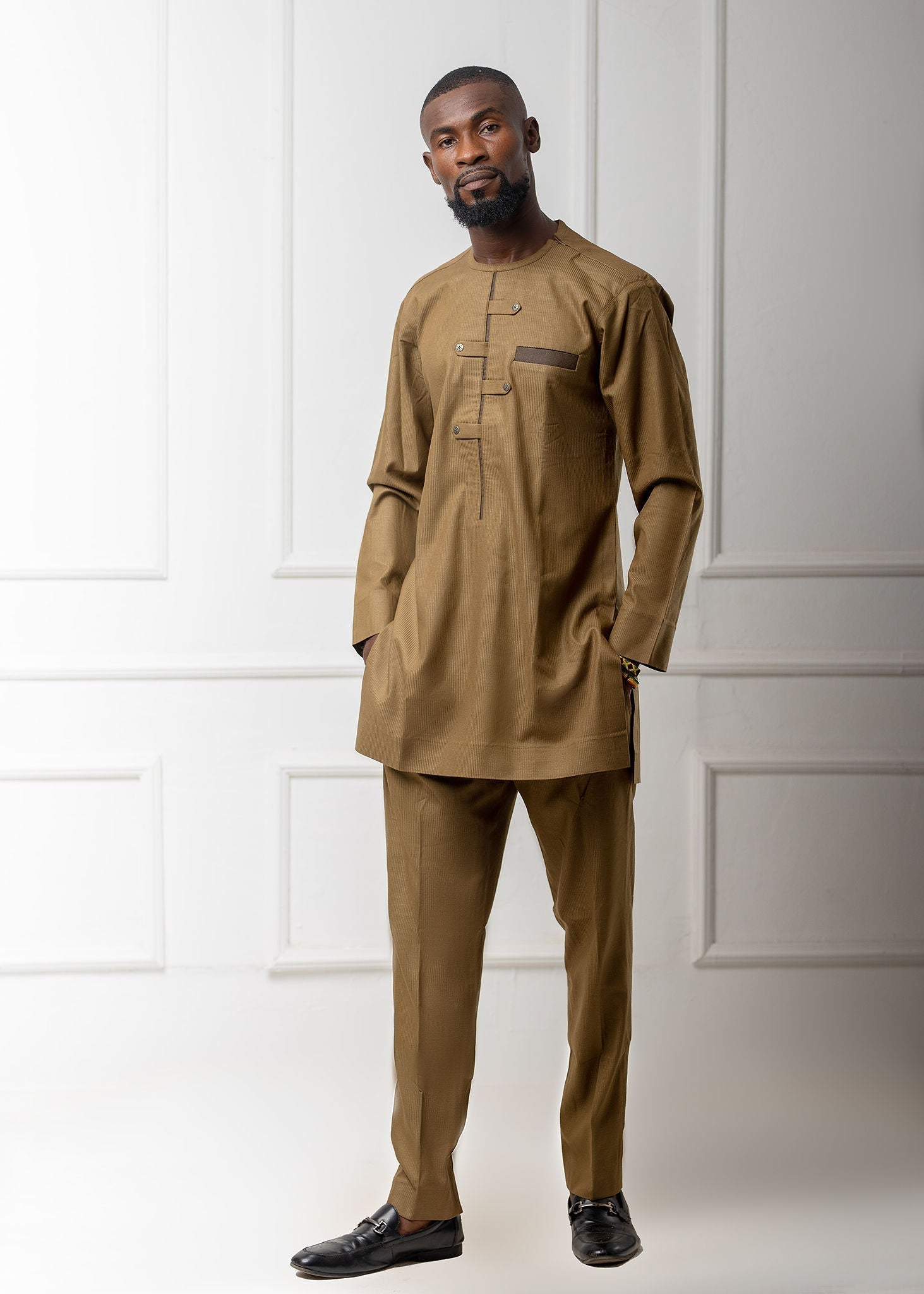 Sage Green Long Sleeve Kaftan Set